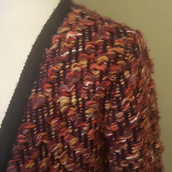 Anthropologie Moth Keavy jacquard waterfall front wool blend cardigan s… - Picture 5 of 12